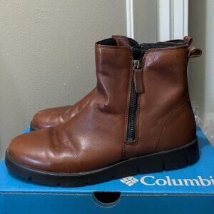 Ecco Bella Leather Boots Women US 7/7.5 EU 38